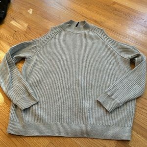 Grey cut out sleeve sweater